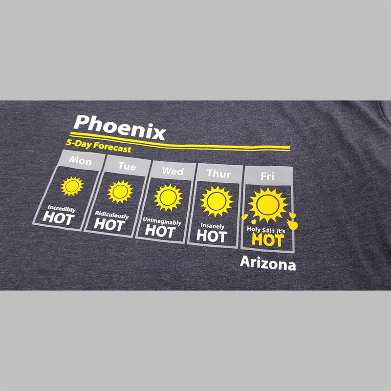 Phoenix temperature is hot design