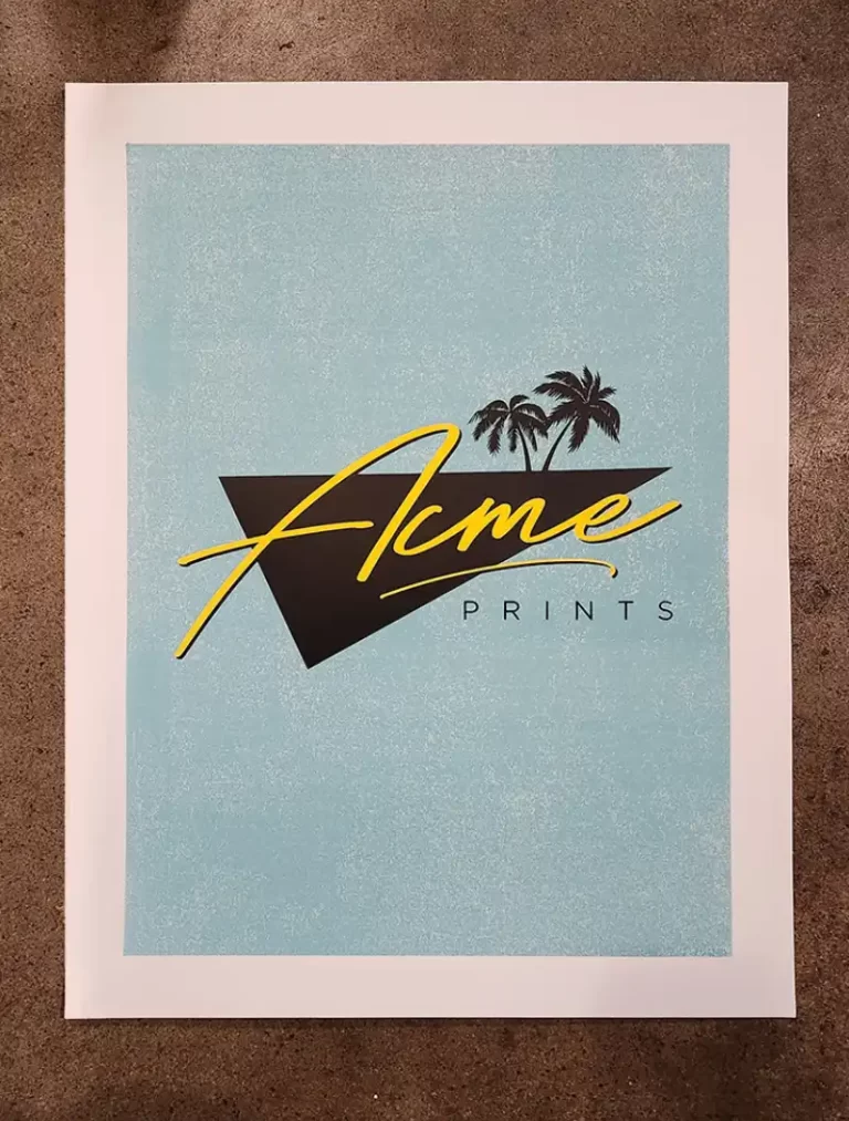 Screen Printed Poster - Acme Vice