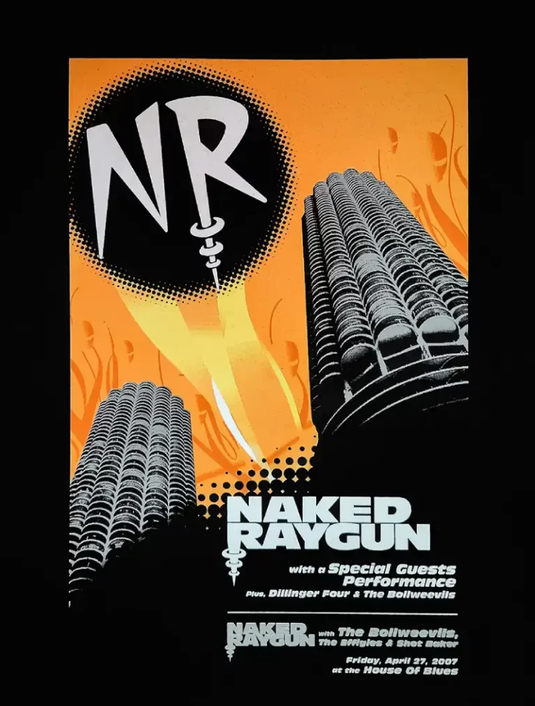 Screen Printed Poster - Naked Raygun 2007