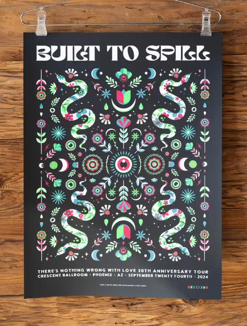 Built To Spill Crescent Ballroom - screen printed poster