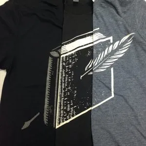 Discharge ink on 3 different fabric blends.