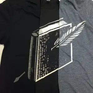 Discharge ink on 3 different fabric blends.